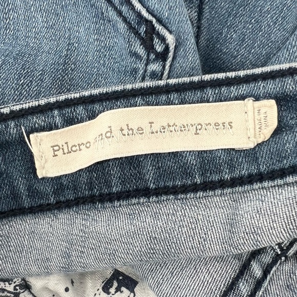 Pilcro And The Letterpress Distressed High Rise Skinny Jeans Size 27 Women’s - Picture 2 of 6